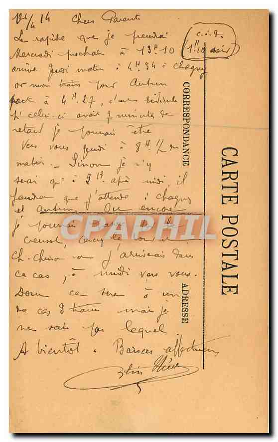 CPA Menton La Vieille Ville  — Rückseite