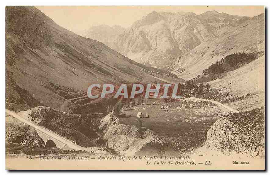 CPA Col de la Cayolle Route des Alpes de la Cayolle a Barcelonnelle La Vallee du Bachelard 