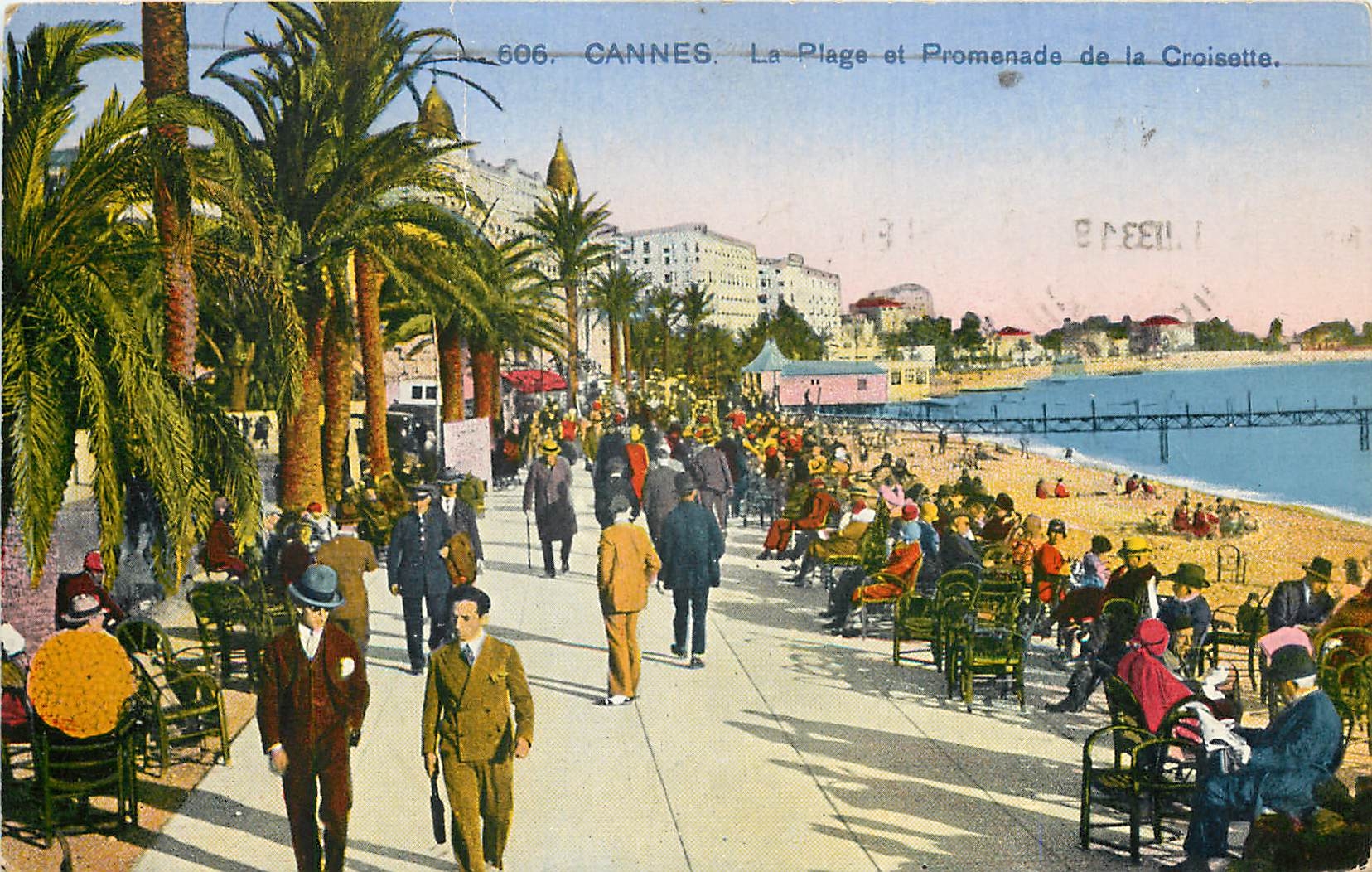 CPA Cannes La Plage et la Promenade de la Croisette 