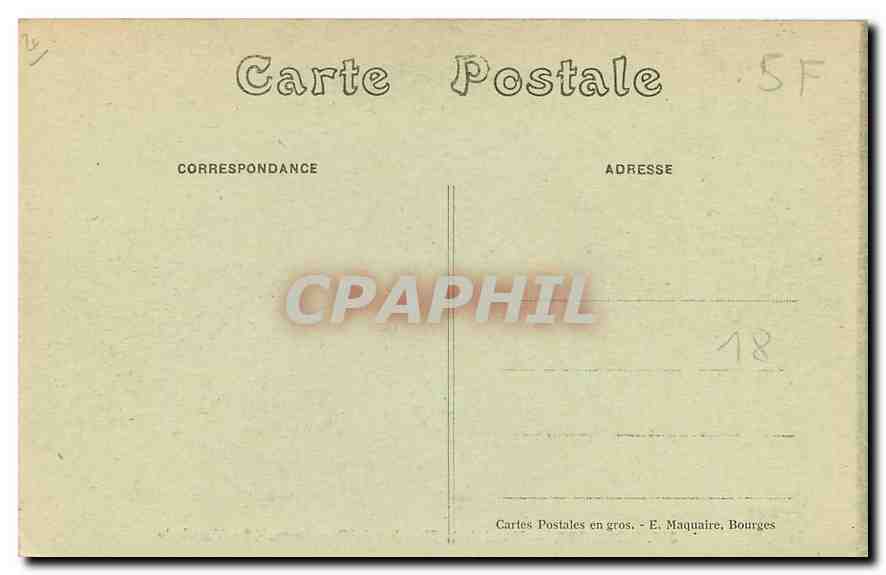 CPA Bourges Hotel de la Chambre de Commerce Le Vestibule  — Rückseite