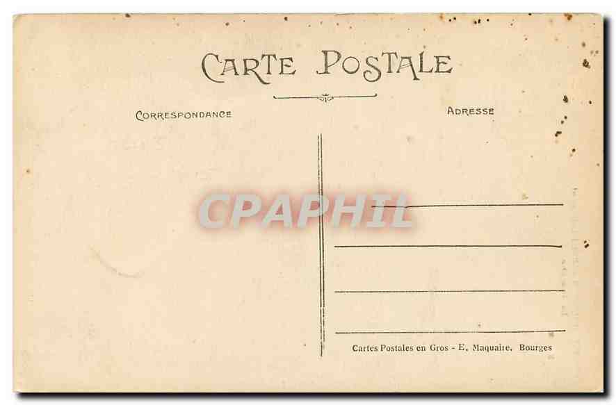CPA Bourges Hotel Lallemant La Tourelle  — Rückseite