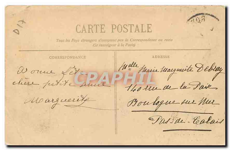 CPA Bureau St Palais Cote d'Argent Le Pont du Diable  — Back