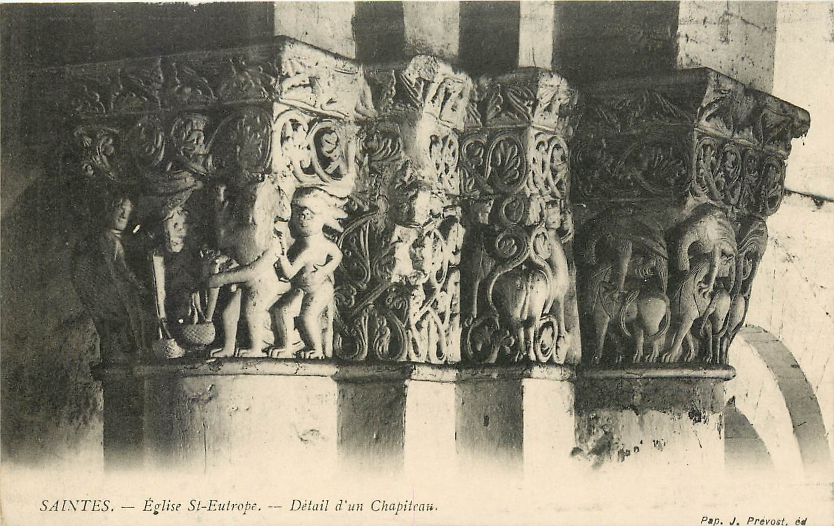 CPA Saintes Eglise St Eutrope Detail d'un Chapiteau 