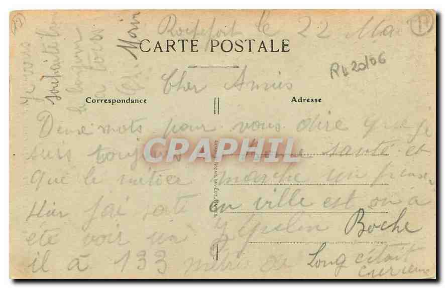 CPA Rochefort La Caisse d'epargne  — Back