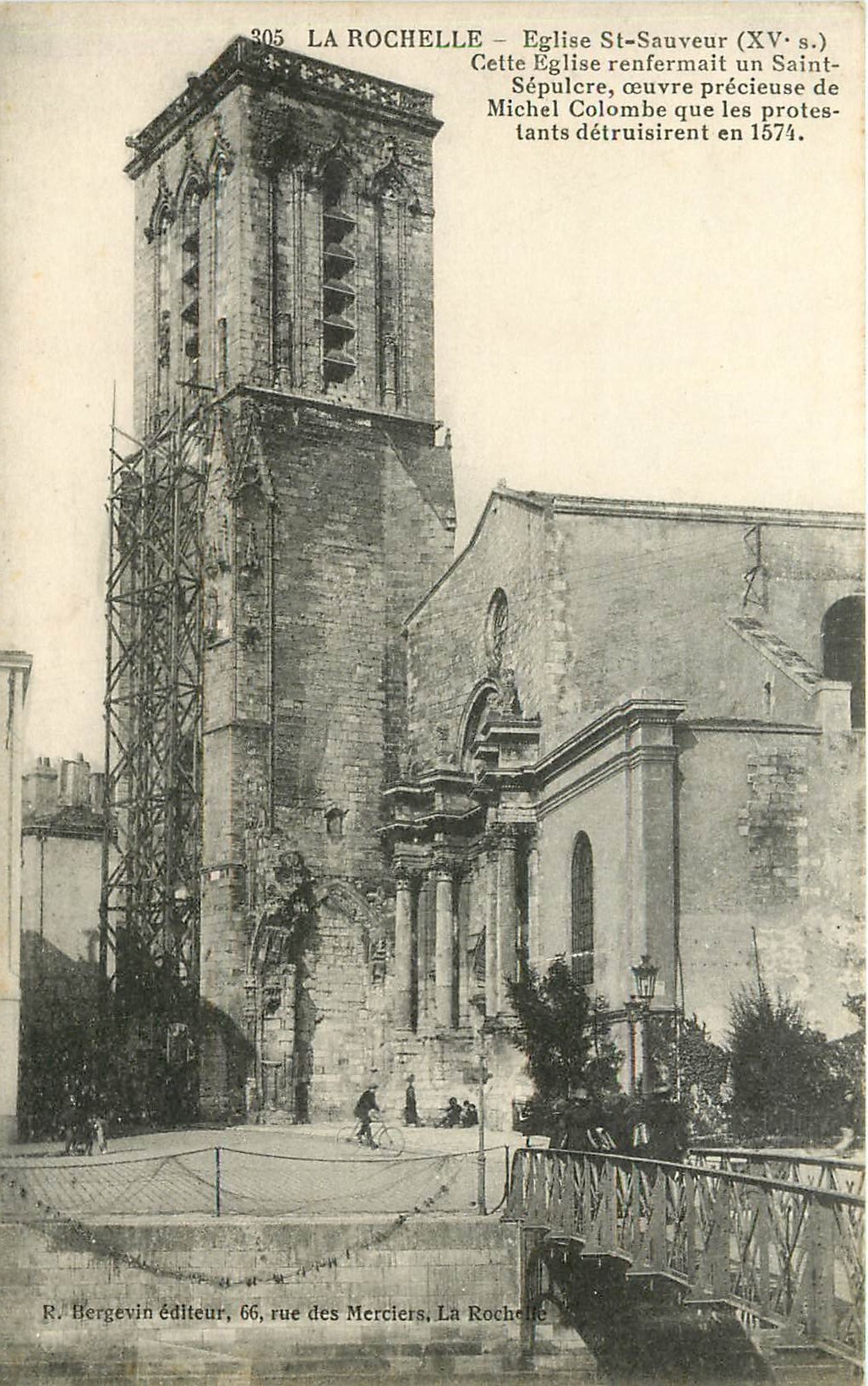 La Rochelle — Église Saint-Sauveur (XVe s.) — R. Bergevin éditeur, 66, rue des Merciers, La Rochelle