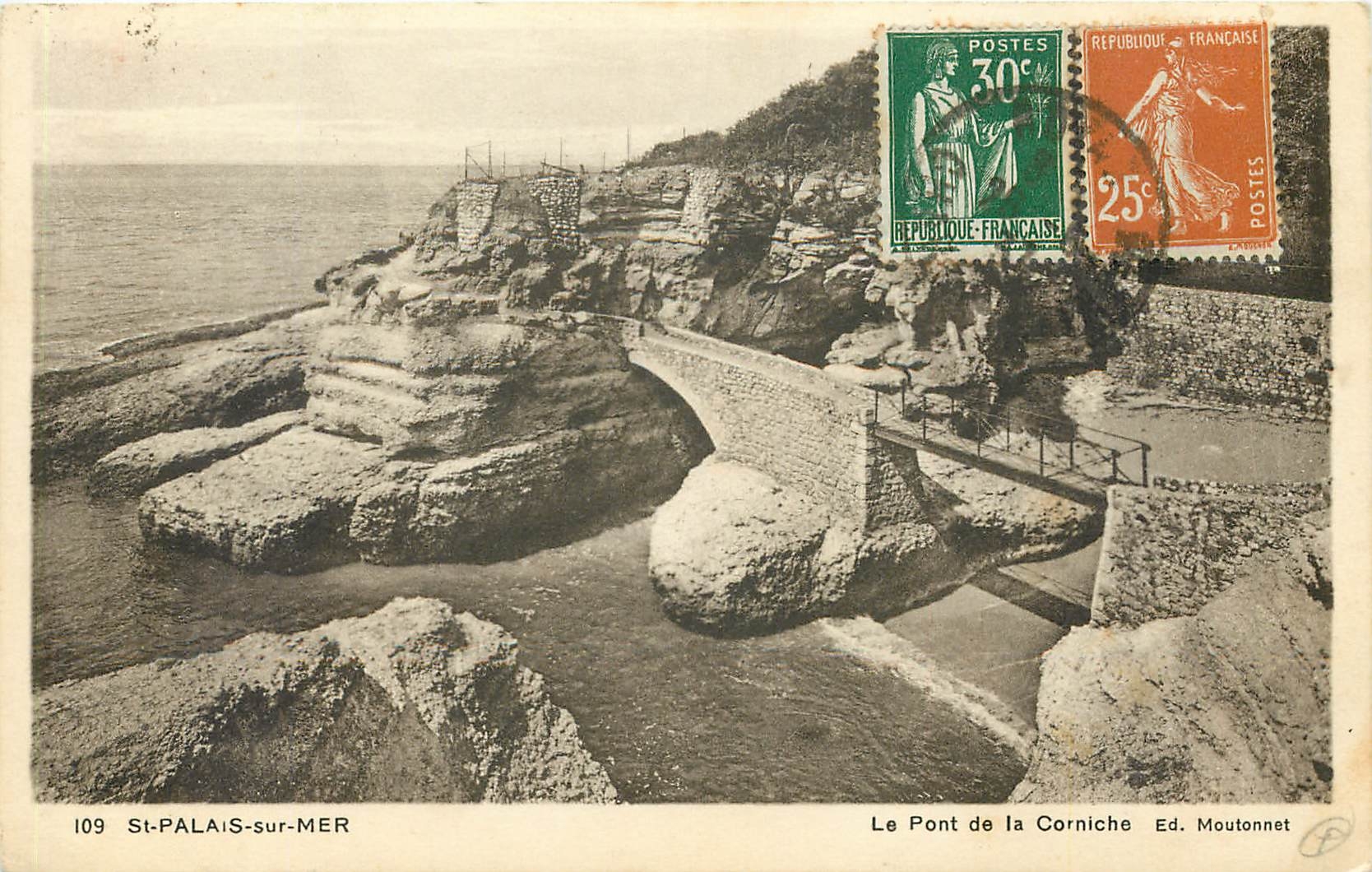 CPA St Palais sur Mer Le Pont de la Corniche 