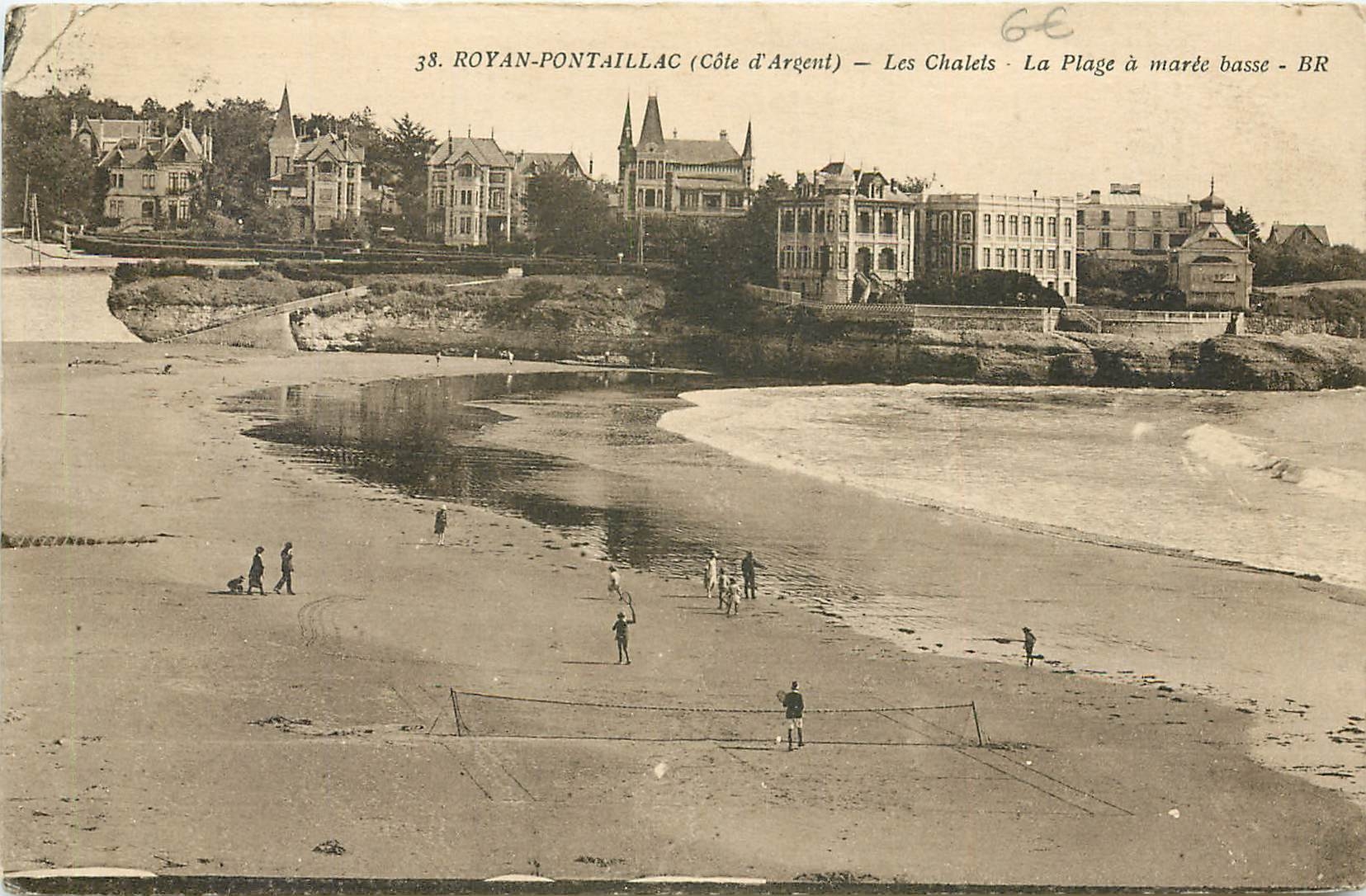 Royan-Pontailiac (Côte d'Argent) — Les Chalets — La Plage à marée basse — BR