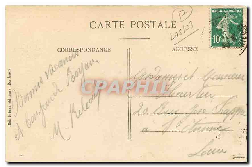 Royan-Pontailiac (Côte d'Argent) — Les Chalets — La Plage à marée basse — BR — Verso