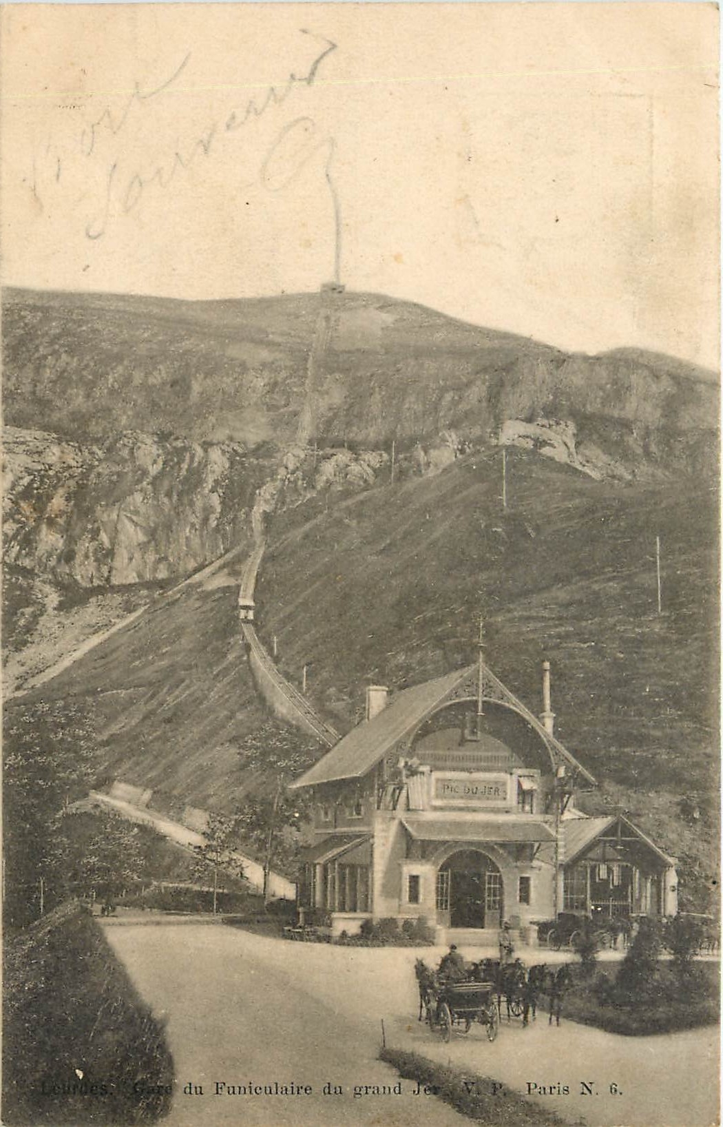 CPA Lourdes Gare du funiculaire du grand Jer