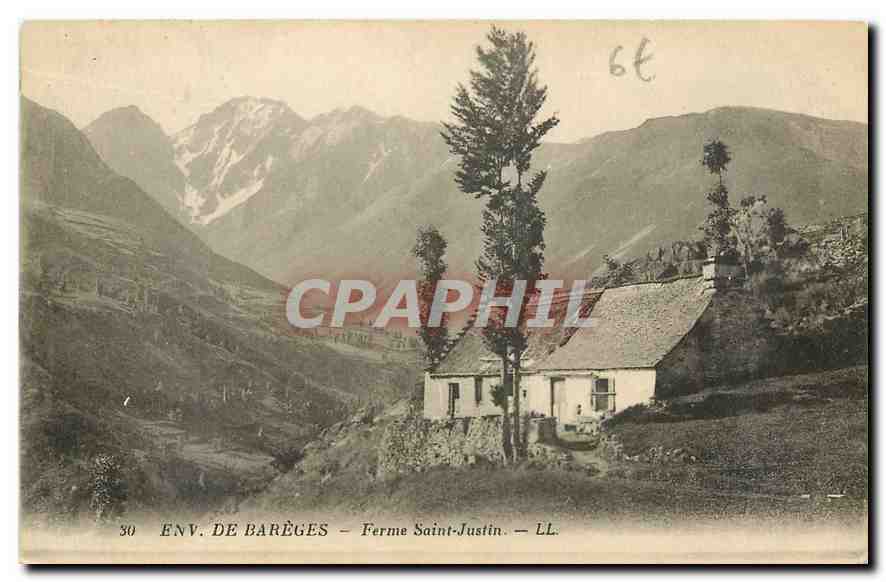 CPA Env de Bareges Ferme Saint Justin 