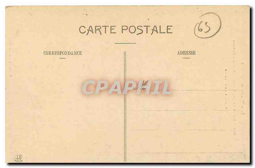 CPA Les Pyrenees Haute Vallee d'Aure Route d'Oredon Cascade de Couplan  — Rückseite
