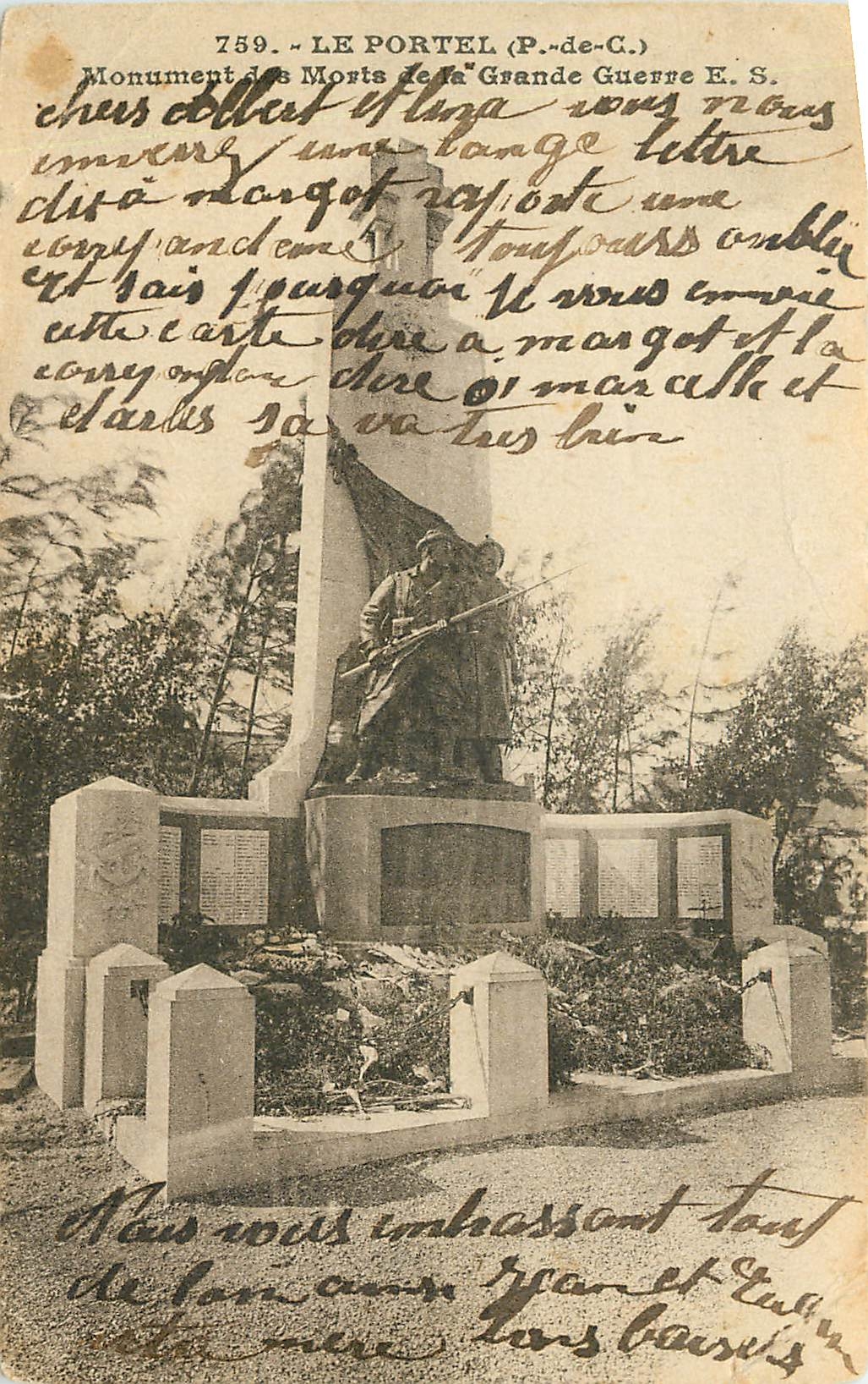 CPA Le Portel P de C Monument es Morts de la Grande Guerre 