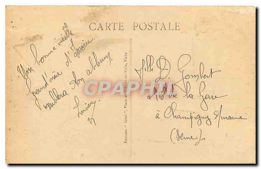 CPA Types d'Auvergne Vieille Paysanne — Rückseite