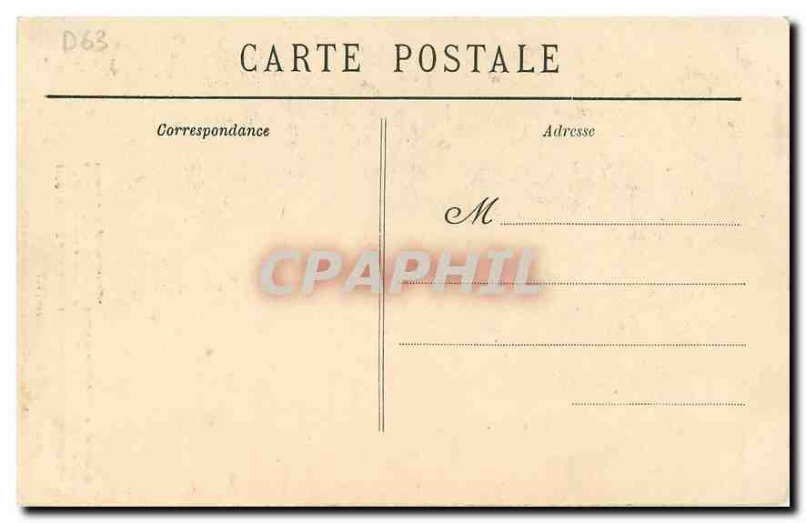 CPA L'Auvergne Pittoresque Besse Le Beffroi et l'ancienne Porte de Ville  — Verso