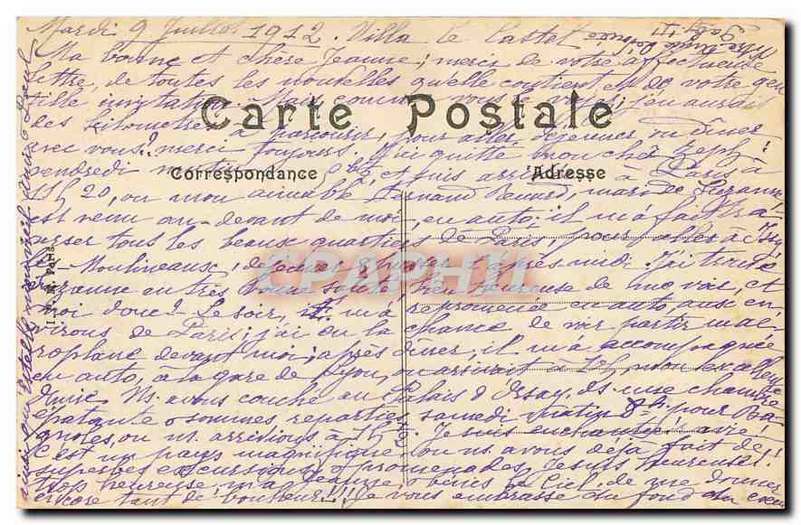 CPA Bagnoles de l'Orne Vue generale des Thermes  — Rückseite