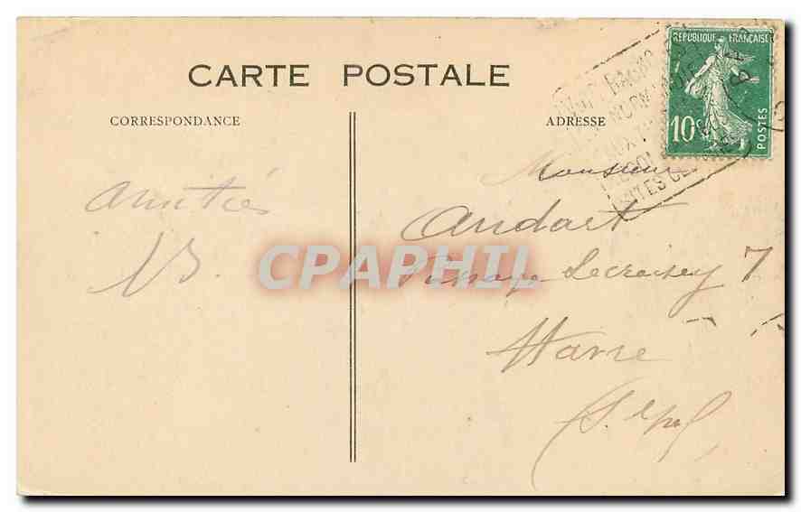CPA Bagnoles de L'Orne Le Grand Hotel Vue du Roc au Chien  — Rückseite