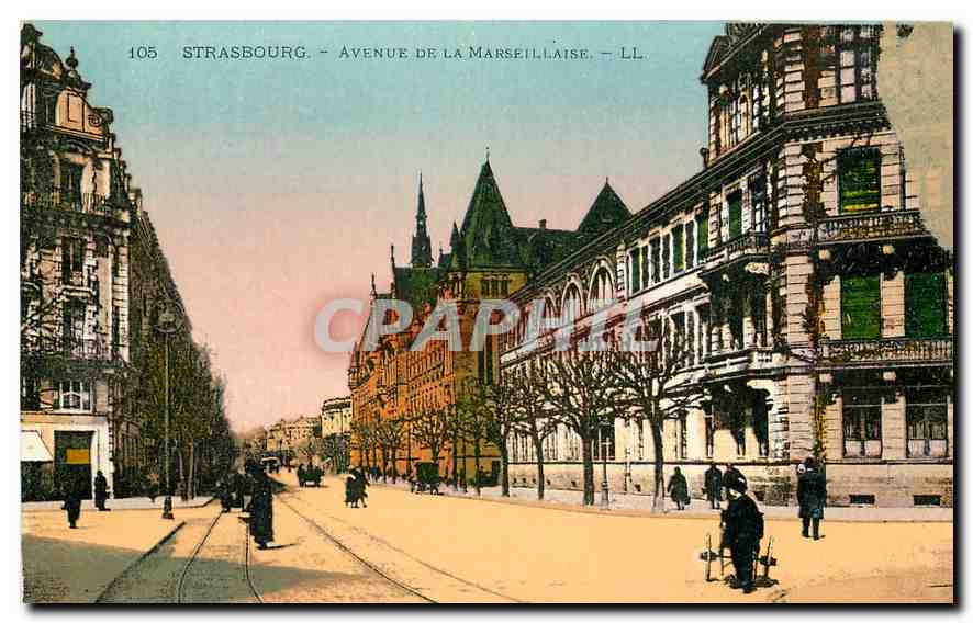 CPA Strasbourg Avenue de la Marseillaise 