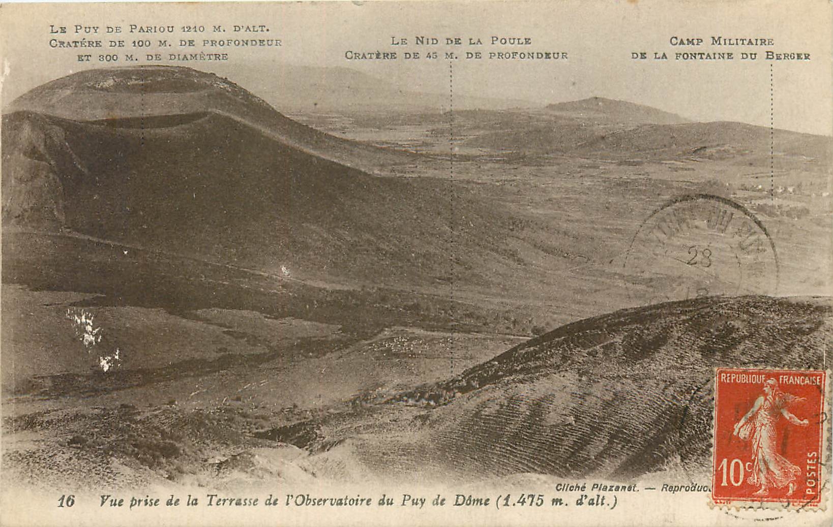 CPA Vue prise de la Terrasse de l'Observatoire du Puy de Dome 