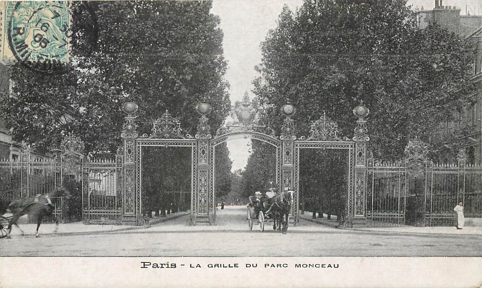 CPA Paris La Grille du Parc Monceau 