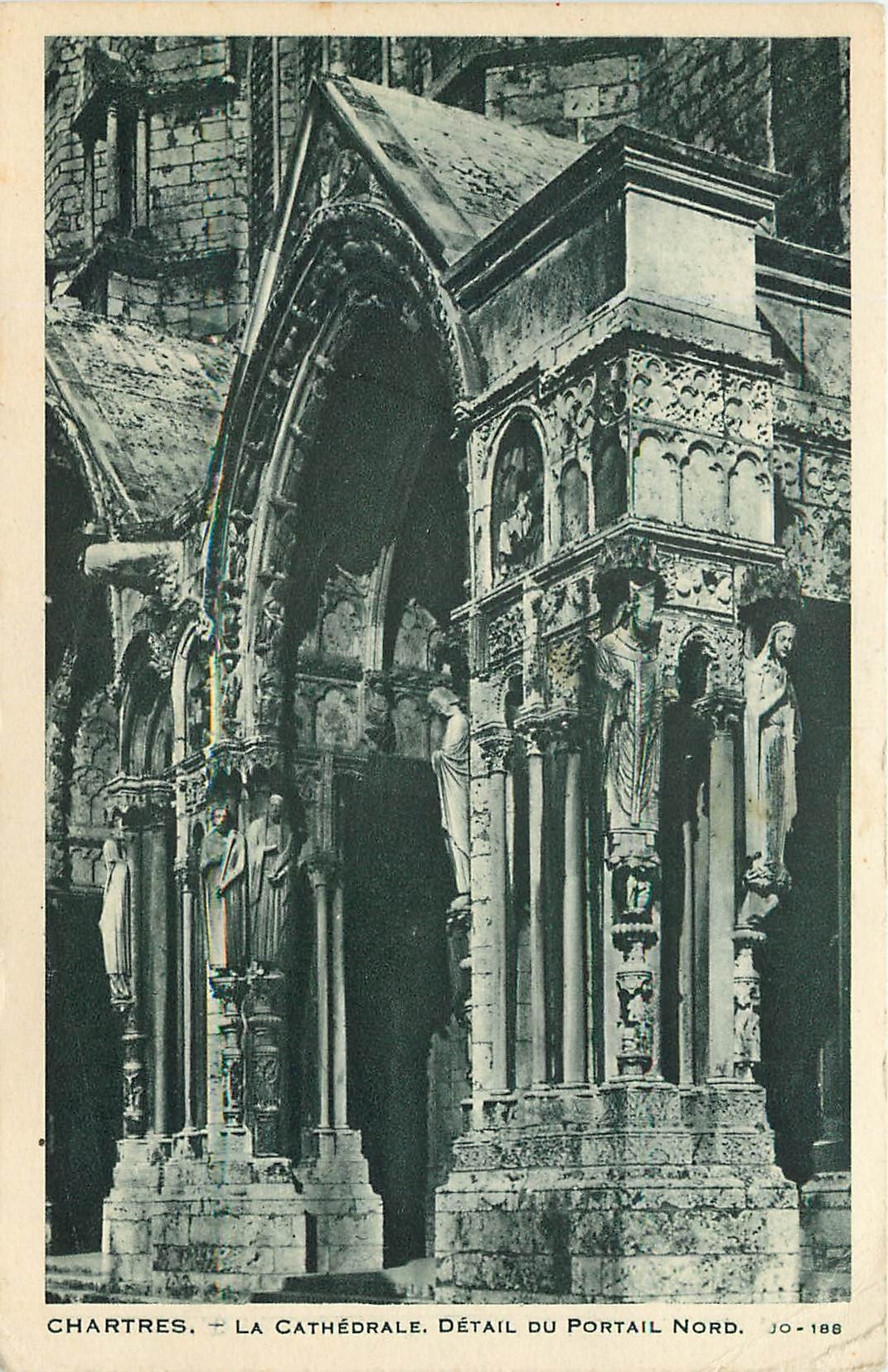 CPA Chartres La Cathedrale Detail du Portail Nord 