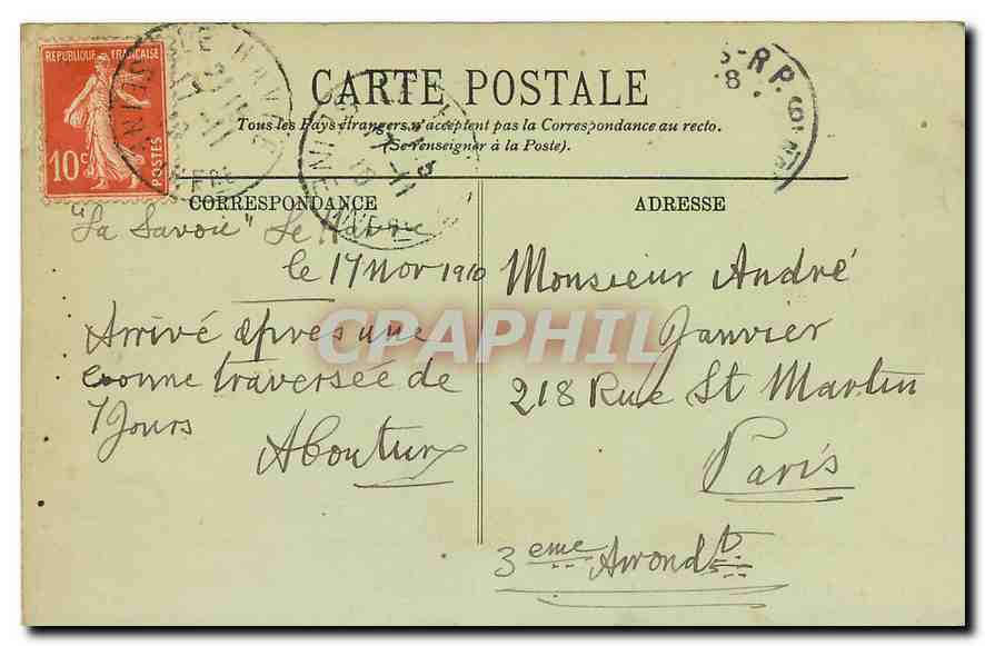 CPA Sainte Adresse Le Pain de Sucre  — Verso