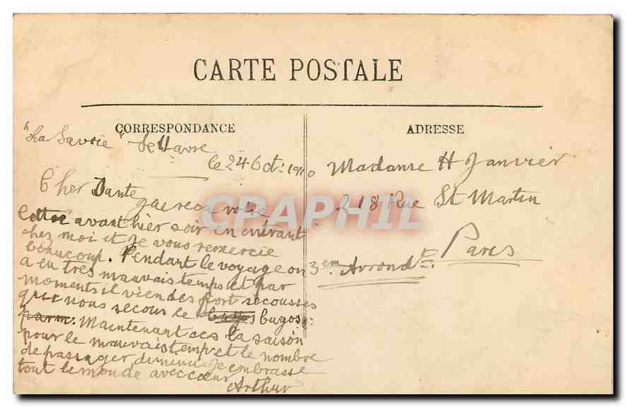 CPA Sainte Adresse Le Nice Havrais  — Verso