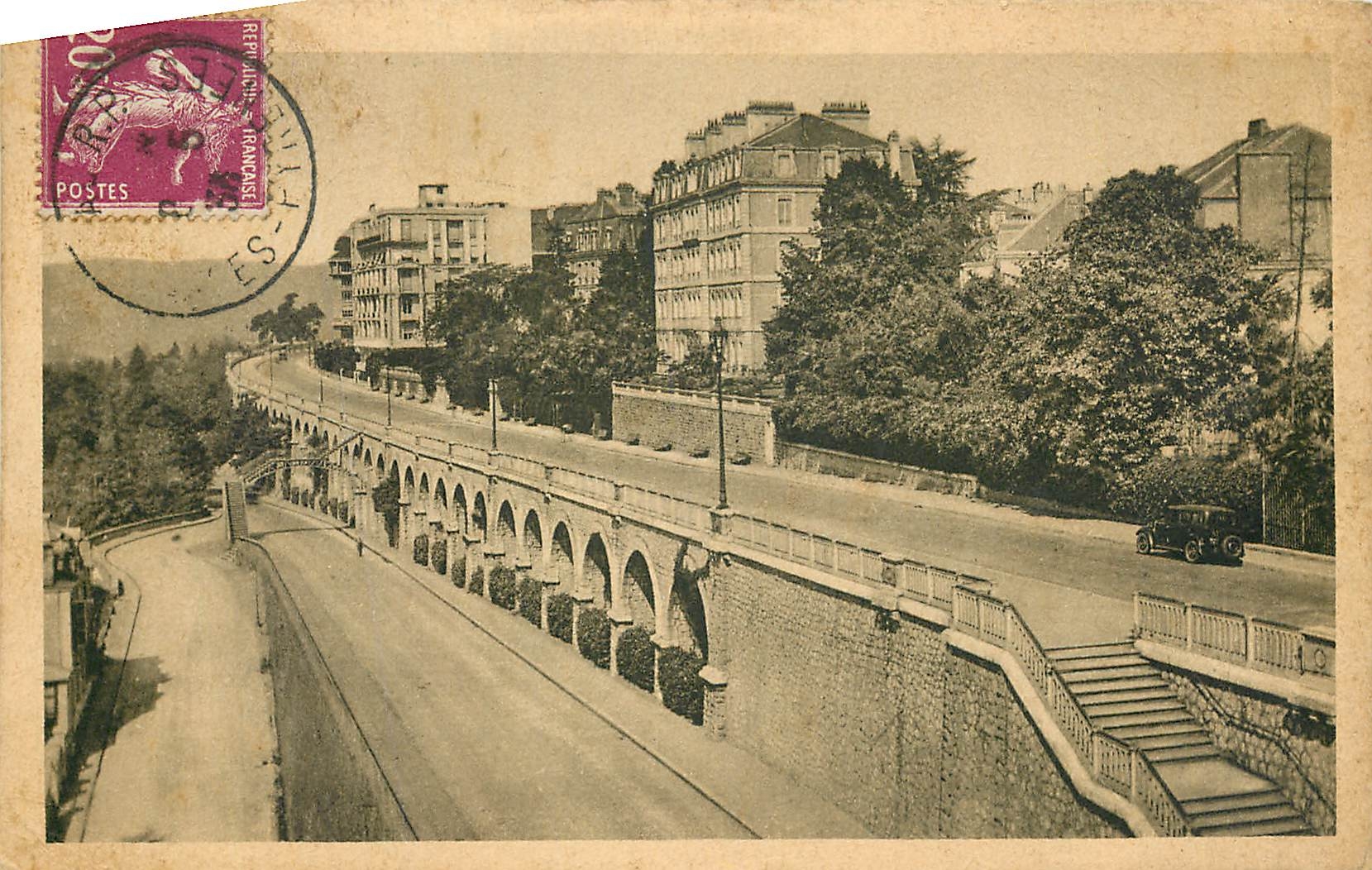 Le Boulevard des Pyrénées et l'Avenue Léon Say — Pau — éditeur Carnot