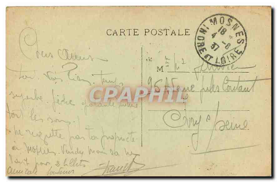 CPA Mosnes L et I Abside de l'Eglise  — Rückseite