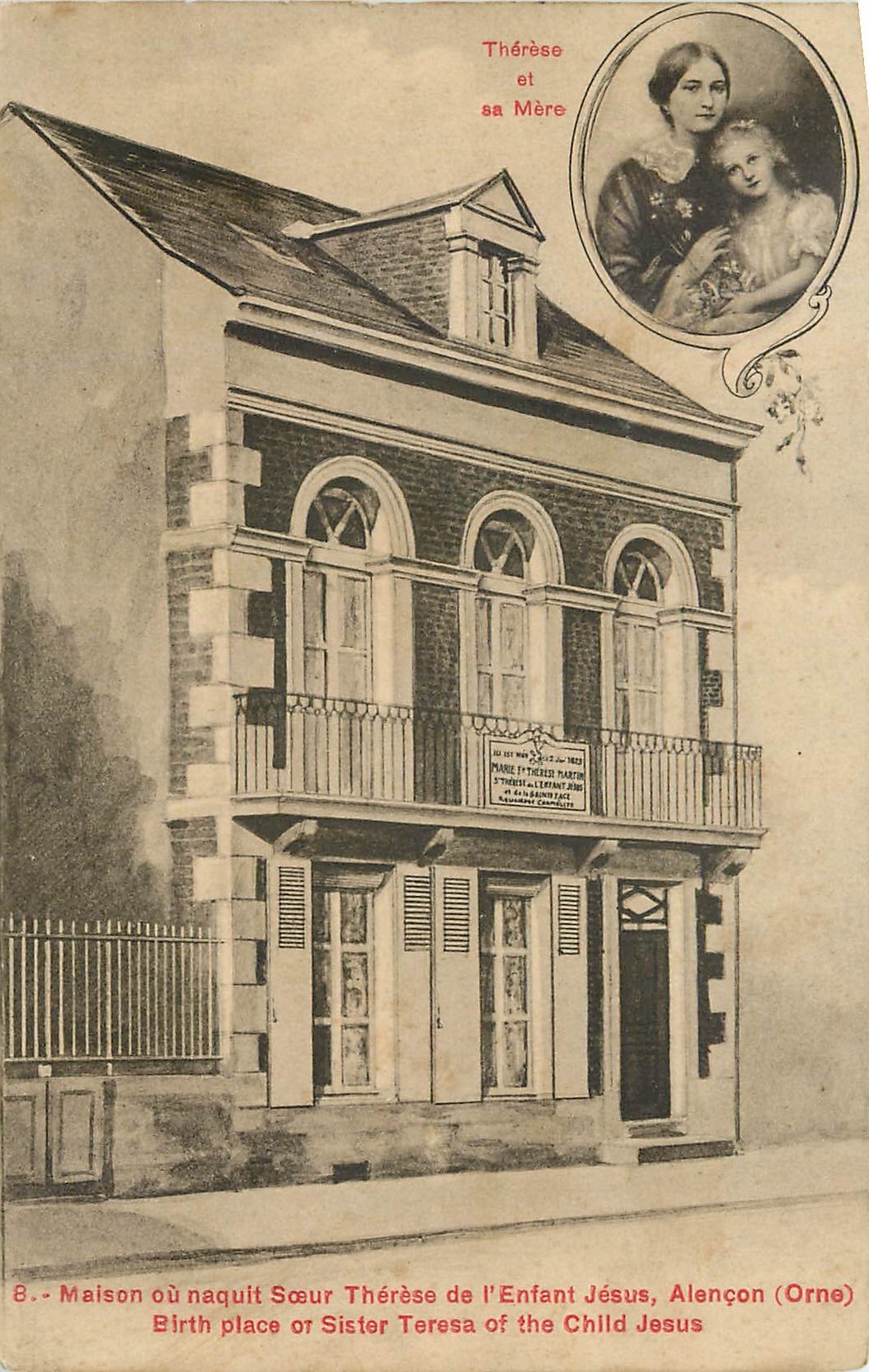 CPA Maison ou naguit Soeur Therese de l'Enfant Jesus Alencon Orne 