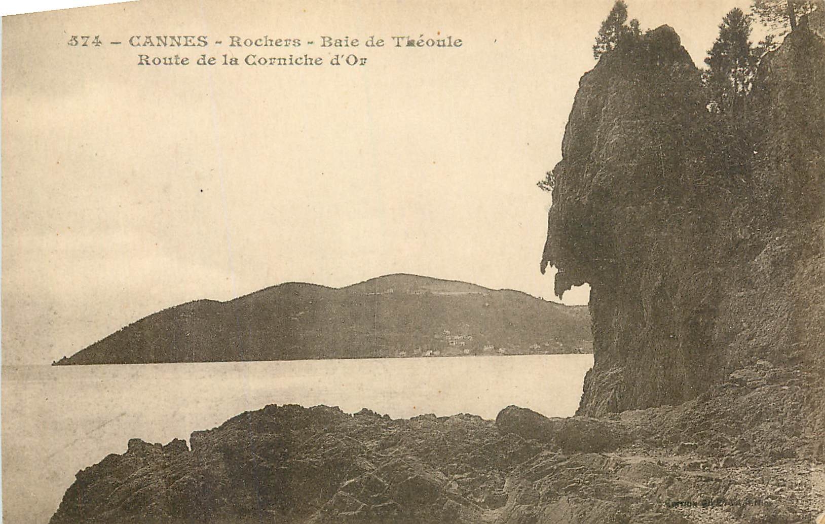 CPA Cannes Rochers Baie de Theoule Route de la Corniche d'Or 