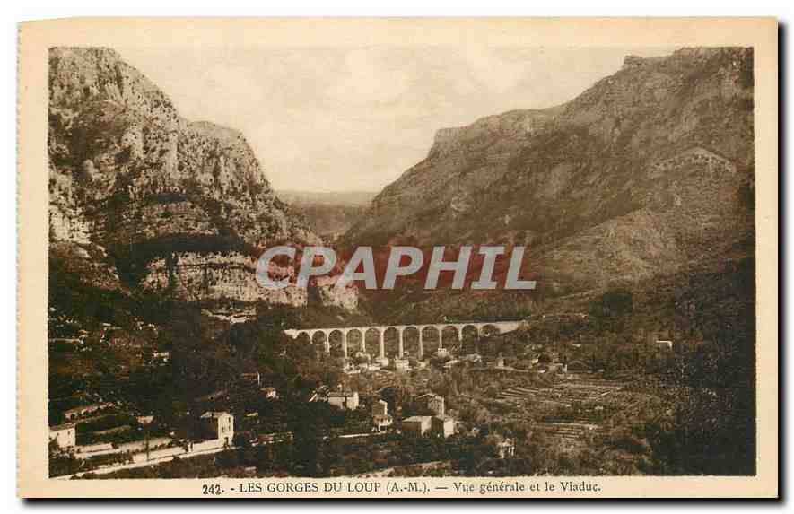 CPA Les Gorges do Loup A M Vue generale et le Viaduc 