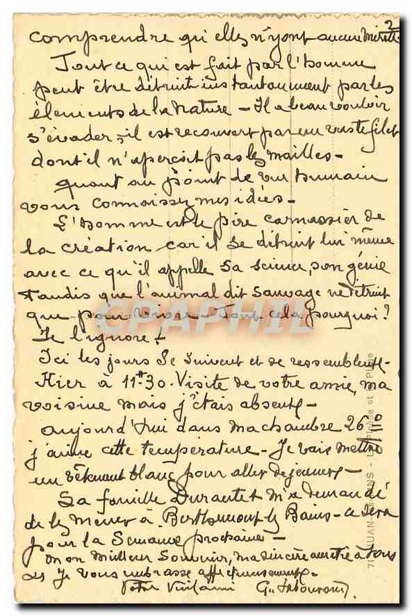 CPA Juan les Pins La pinede et la plage — Rückseite