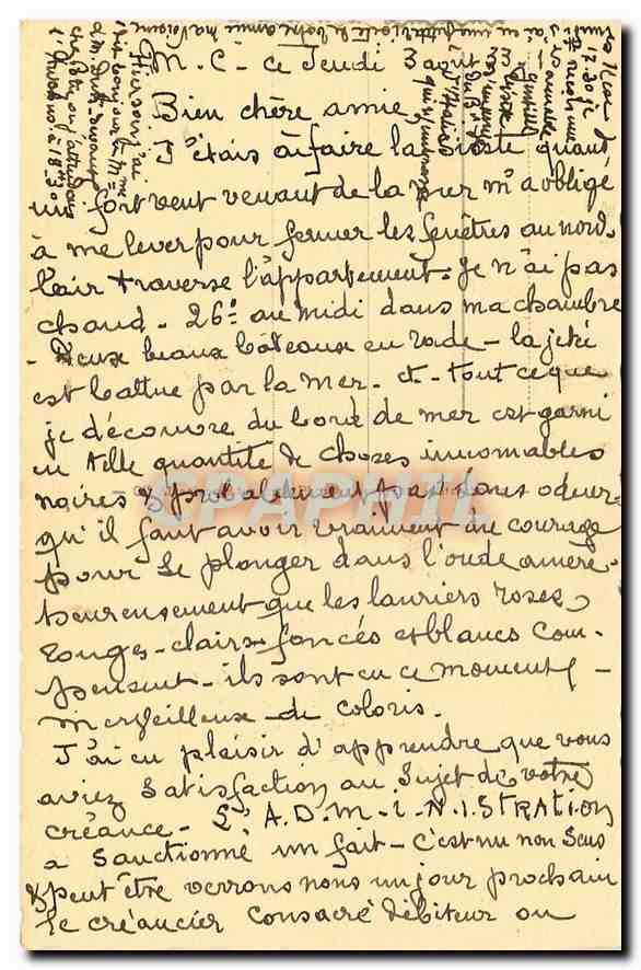CPA Antibes La Veille Ville La Chaine des Alpes  — Rückseite