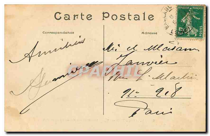 CPA Ballancourt S et O Les Rochers u Grand Saussaye  — Rückseite