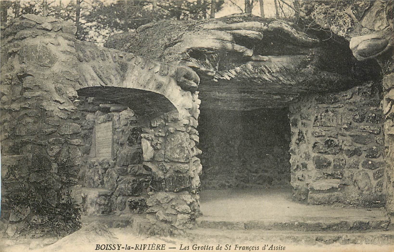 CPA Boissy la Riviere Les Grottes de St Franvess d'Assise 