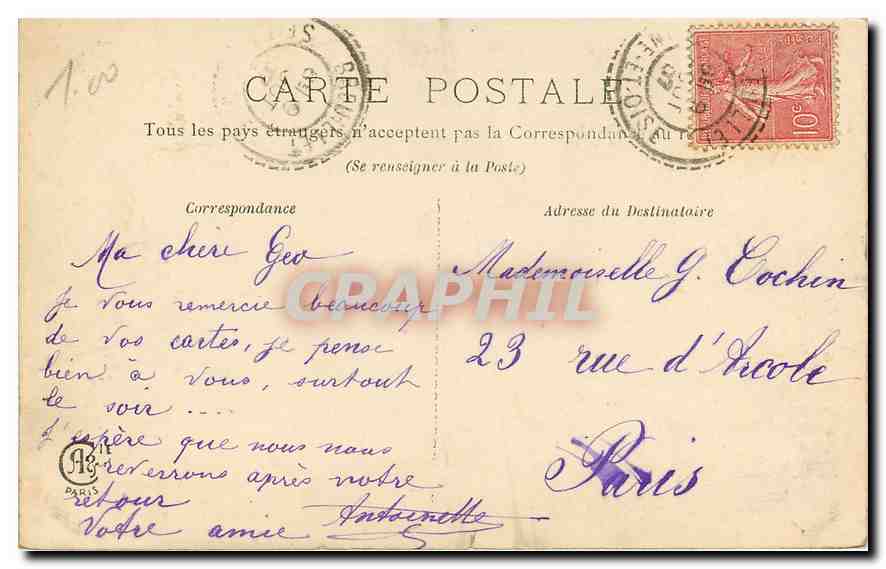 CPA Environs de Breauillet Jouy Grande vanne  — Rückseite