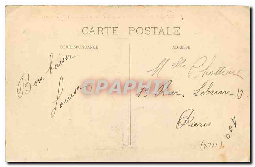 CPA Bures S et O Chateau du Grand Mesnil Le Parterre  — Rückseite