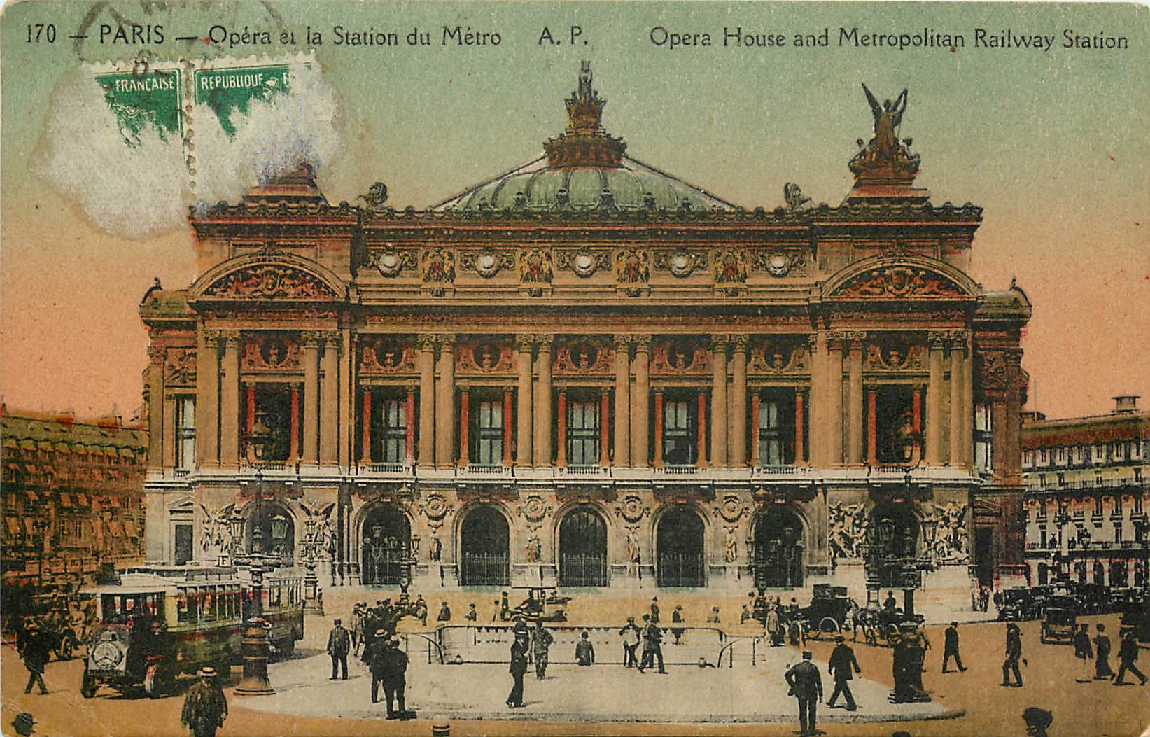 CPA Paris Opera et la Station du Metro 