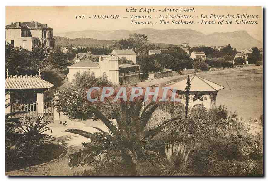 CPA Cote d'Azur Azure Coast Toulon Tamaris Les Sablettes La Plage des Savlettes 