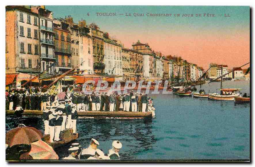 CPA Toulon Le Quai Cronsadt un Jour de Fete 