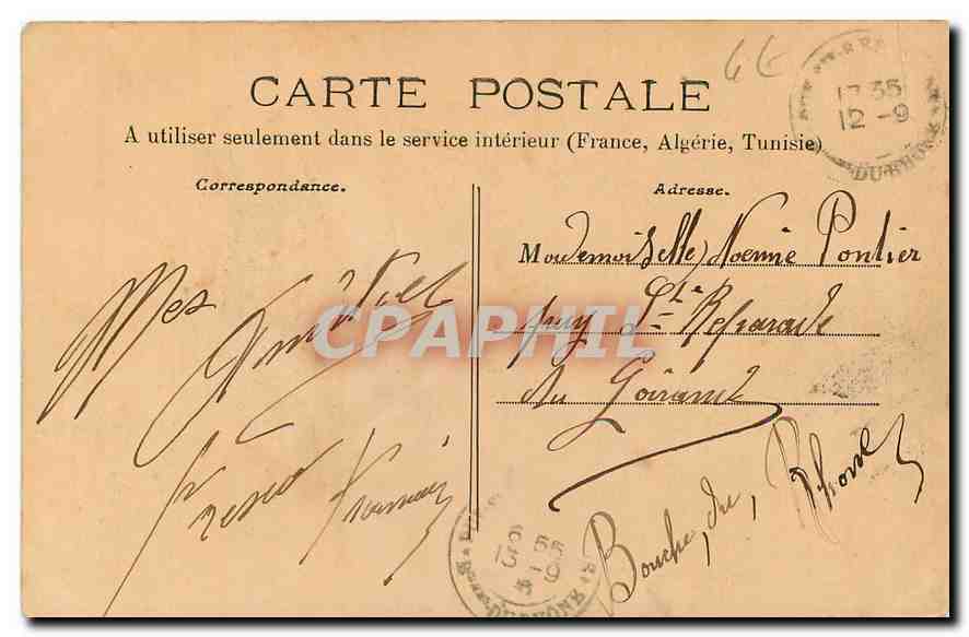 CPA Toulon l'Ecole Reuviere  — Verso
