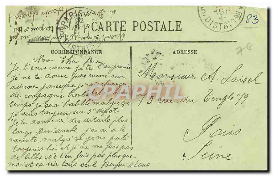Toulon — Le Petit rang — Exercice des Fusiliers — LL — Verso