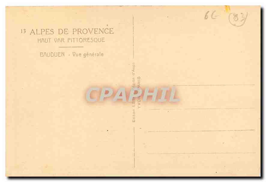 CPA Alpes de Provence Haut var Pittotresque Bauduen Vue generale  — Rückseite