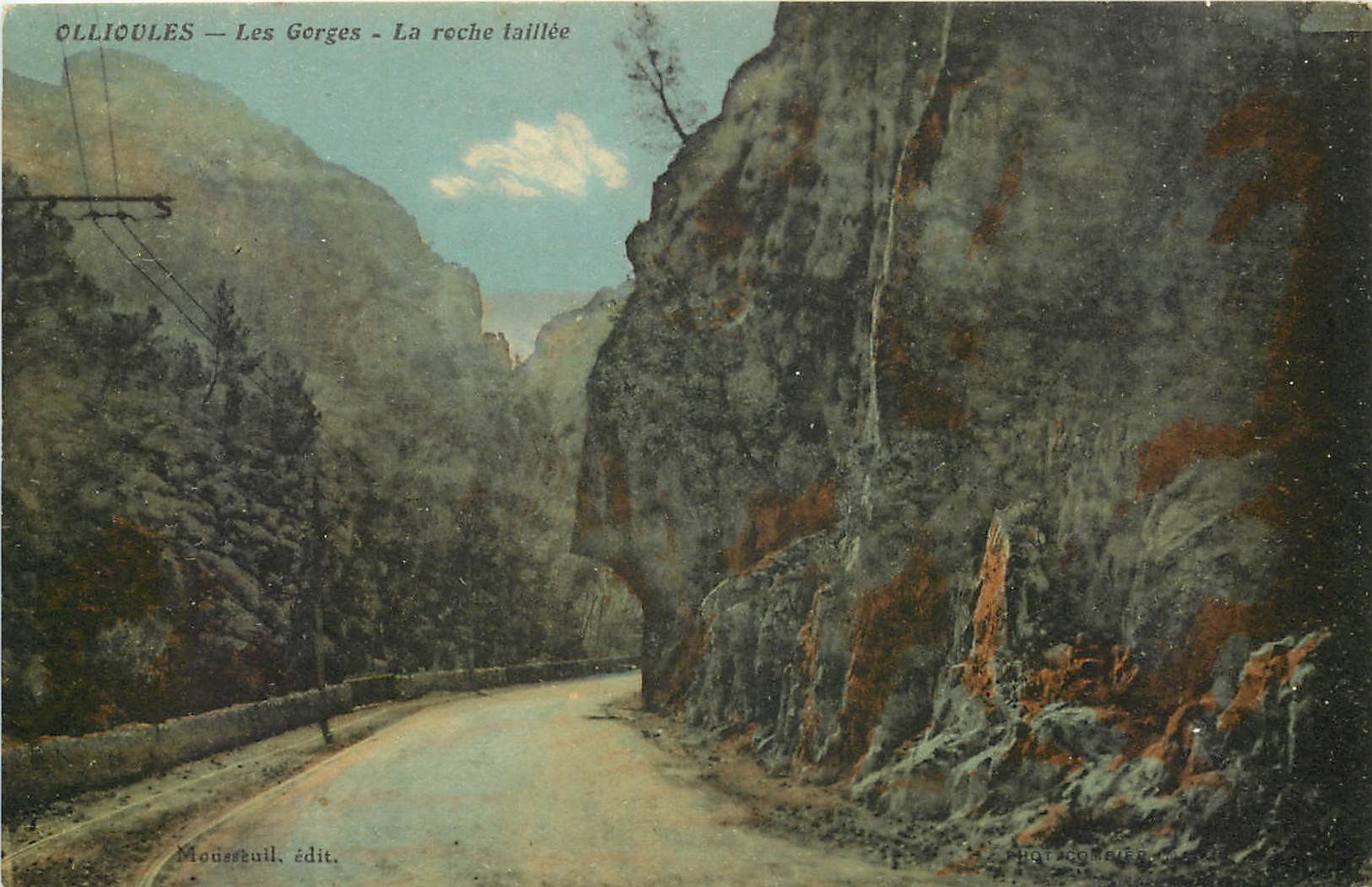CPA Ollioules Les Gorges La Roche taillee 
