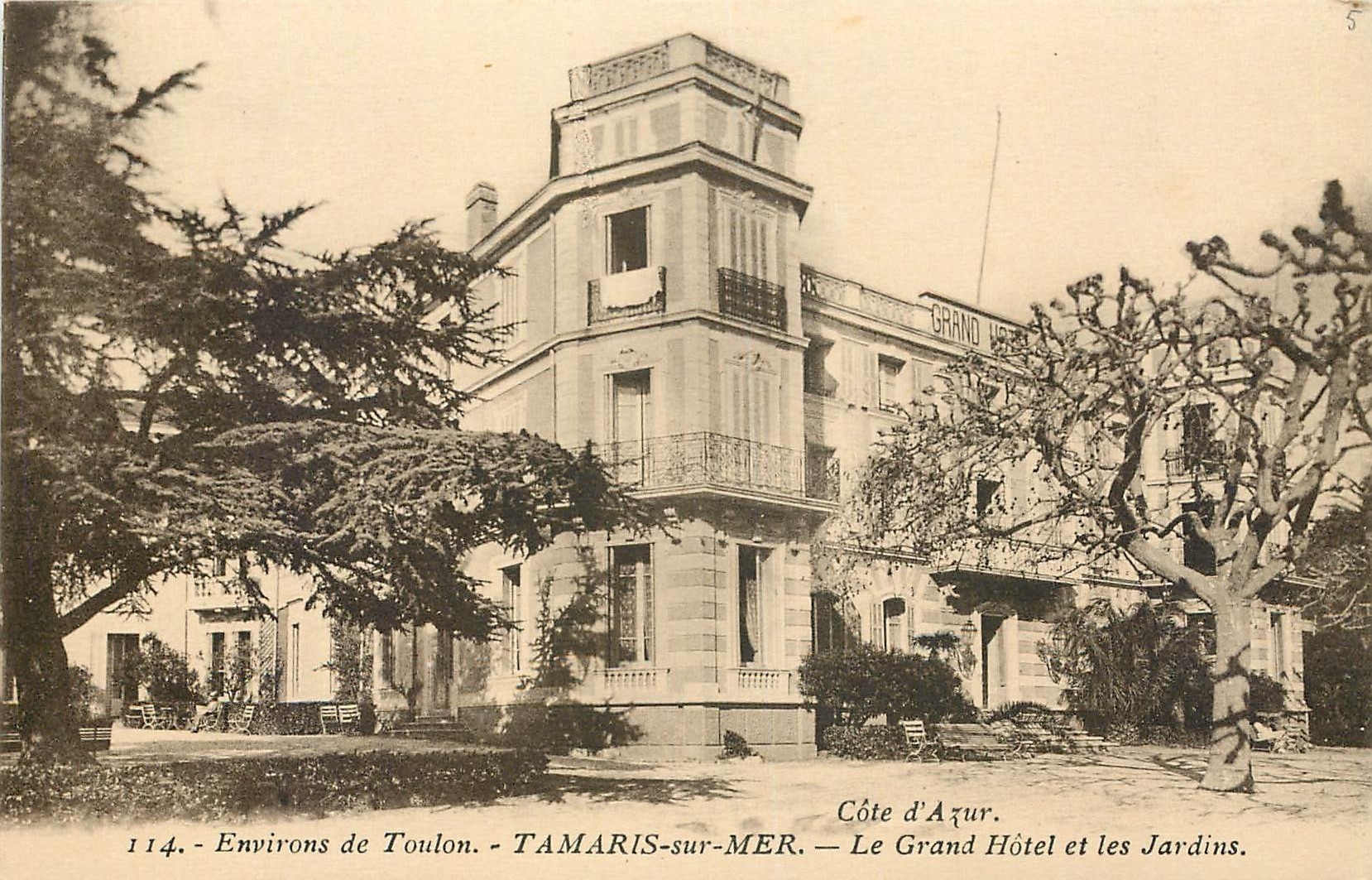 CPA Environs de Toulon Tamaris sur Mer Le Grand Hotl et les Jardins 