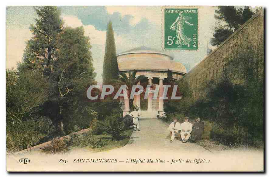 CPA Saint Mandrier l'Hopital Maritime Jardin des Officiers 