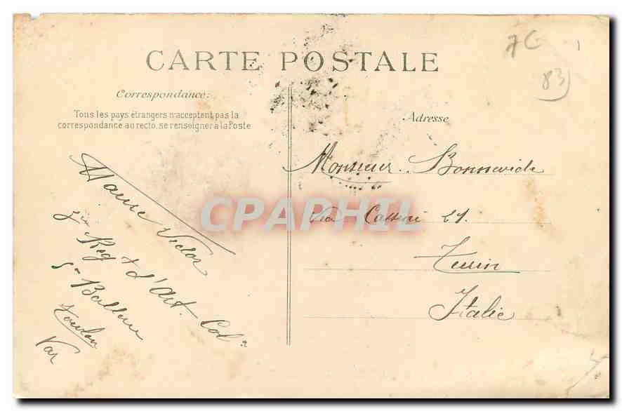 CPA Saint Mandrier l'Hopital Maritime Jardin des Officiers  — Rückseite