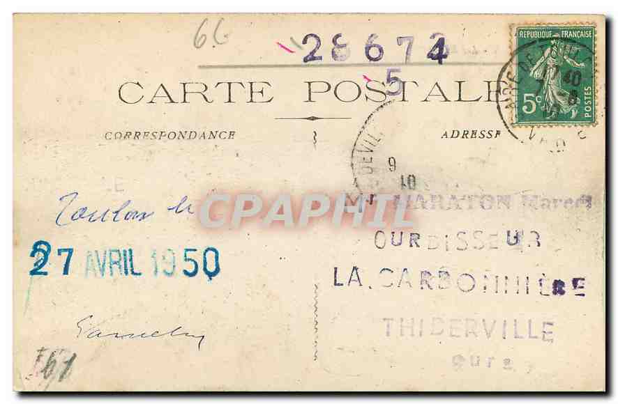 CPA Toulon La Rade Bateaux — Verso