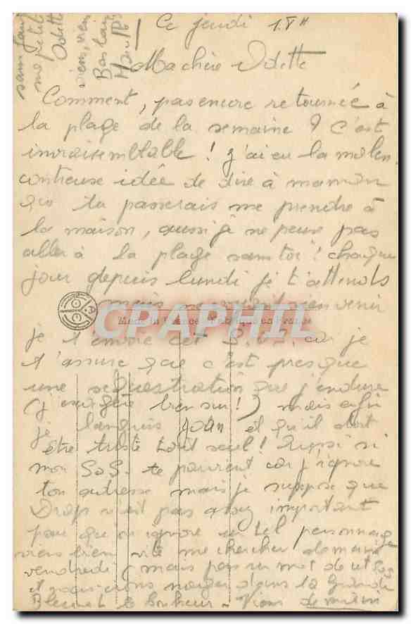 CPA La Cote d'Azur  — Verso