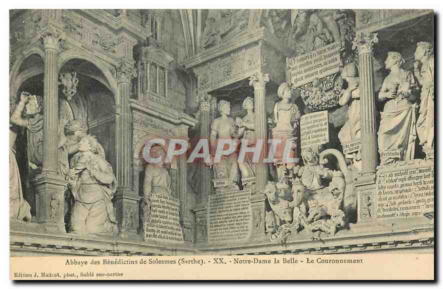 CPA Abbaye des Benadictins de Solesmes Sarthe Notre Dame la Belle Le Couronnement 
